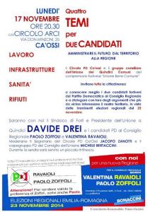 Quattro temi per due candidati @ Circolo Arci Ca'Ossi | Forlì | Emilia-Romagna | Italia