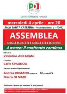Assemblea generale del PD: prosegue il confronto @ Sala Santa Caterina | Forlì | Emilia-Romagna | Italia