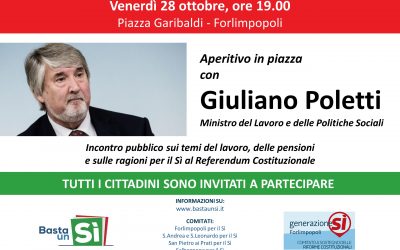 Il ministro Giuliano Poletti a Forlimpopoli
