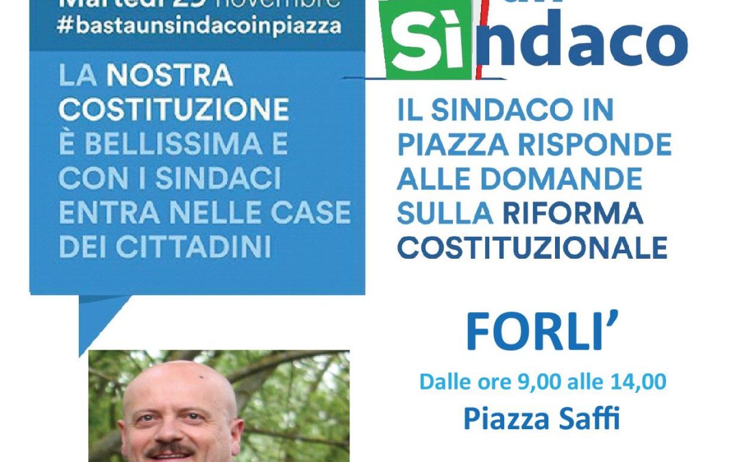 Referendum: i sindaci in campo per il Sì anche nel Forlivese