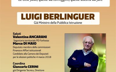 Incontro con Luigi Berlinguer: COSTRUIAMO INSIEME  LA SCUOLA CHE VOGLIAMO