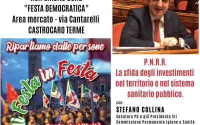Alla Festa democratica di Castrocaro focus su investimenti e sanità, con il senatore Stefano Collina ed il vicesindaco William Sanzani